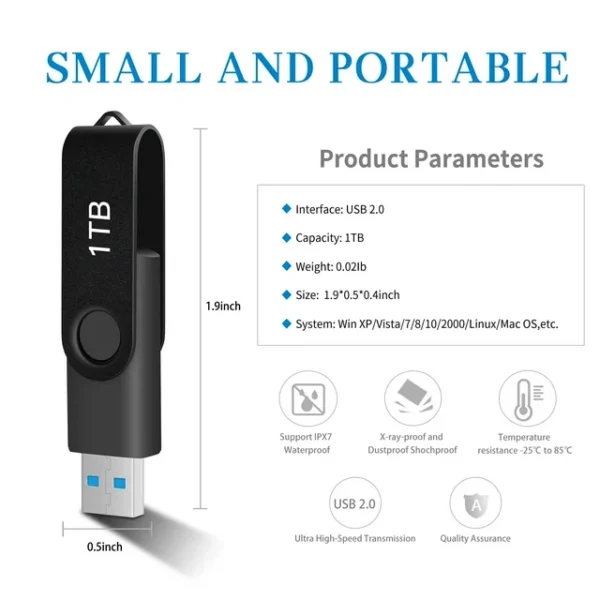 usb flash drive 1tb for pc/laptop/computer