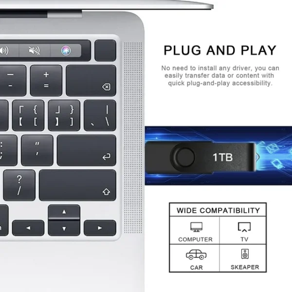 1tb usb flash drive 1000gb 1pack rotatable memory stick external storage drive for laptop pc maolai