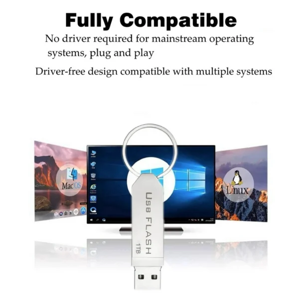 usb flash drive 1tb (932gb) metal thumb drive zinc alloy swivel design maolai