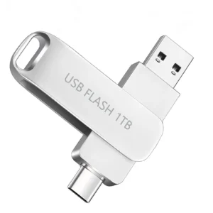 usb flash drive 1tb/1000gb 2in1 otg thumb drive storage photo stick for type c phones, laptops, pc, etc