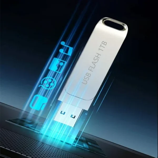 usb flash drive 1tb/1000gb 2in1 otg thumb drive storage photo stick for type c phones, laptops, pc, etc