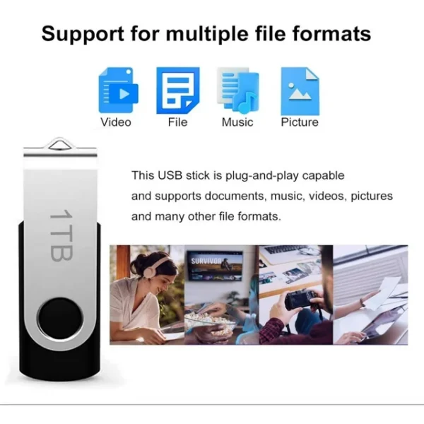 usb flash drive 1tb/1000gb 1pack,rotatable design,ideal for storing photos and data backup maolai
