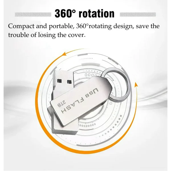 usb flash drive 1tb (932gb) metal thumb drive zinc alloy swivel design maolai